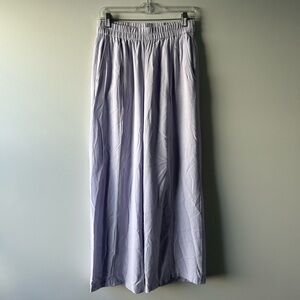 Eileen Fisher light purple silk wide leg pants
